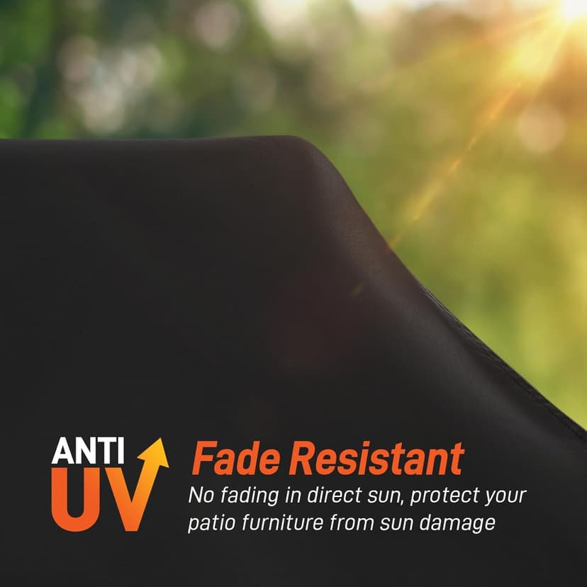 Arcedo Patio Chaise Lounge Cover Water Resistant, 2 Pack of Pool Lounge Chair Covers for Outside Stackable Cushions and Outdoor Furniture, 80" x 30" x 26" H, Black