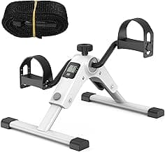 MOMODA Under Desk Bike Pedal Exerciser with LCD Display Portable Mini Exercise Bike for Arm and Leg