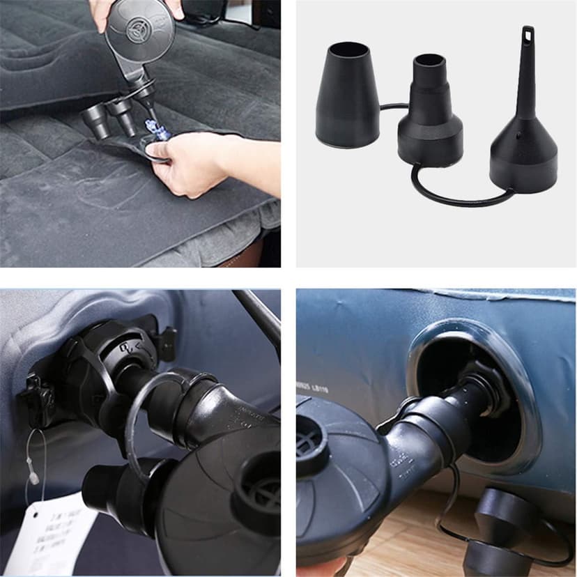 BOMPOW Electric Air Pump for Inflatables Air Mattress Pump Bed Pool Toy Raft Boat Quick Pump Black (AC Pump(130W))