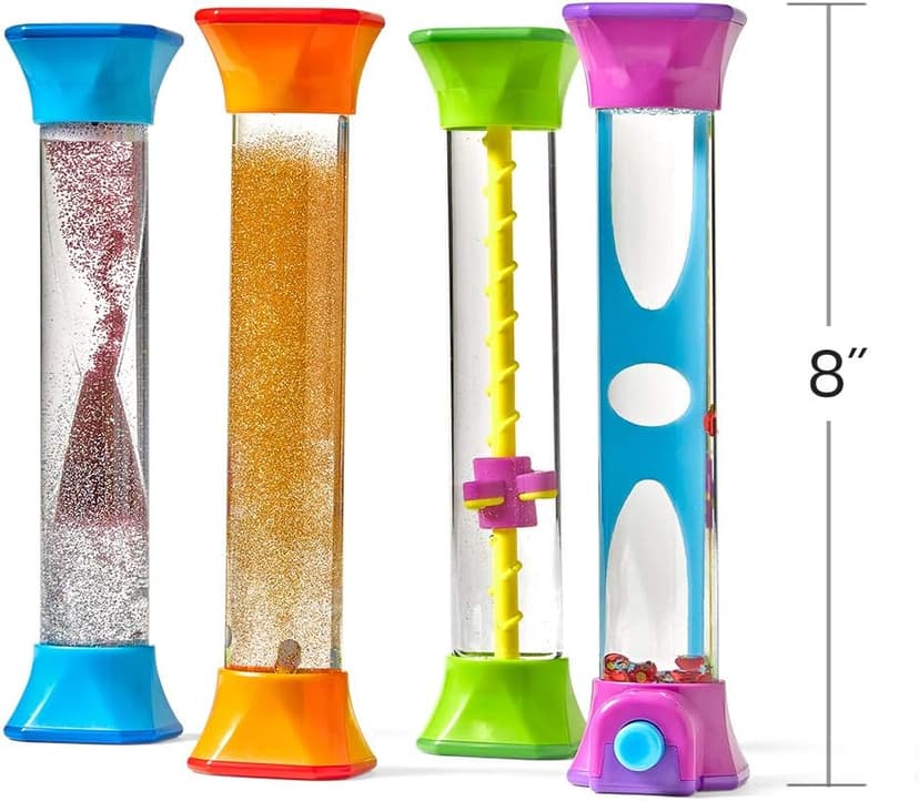 hand2mind Sensory Fidget Tubes, Sensory Toys, Travel Toys, Quiet Fidgets for Classroom, Calm Down Corner Supplies, Anxiety Relief Items for Kids, Toddler Stocking Stuffers, for Kids