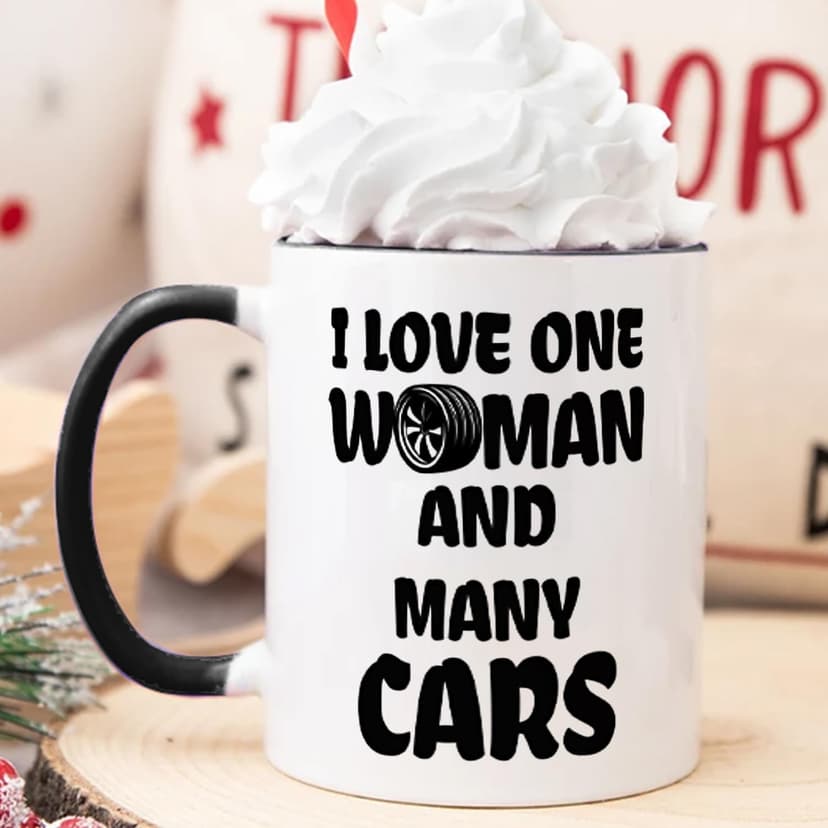 Funny Gifts for Car Lover, Car Guy Coffee Mug, Valentine's Day Birthday Christmas Mug Gifts for Mechanic Husband Boyfriend Him, Gearhead Tea Cup 11 OZ B0DF7NW26D
