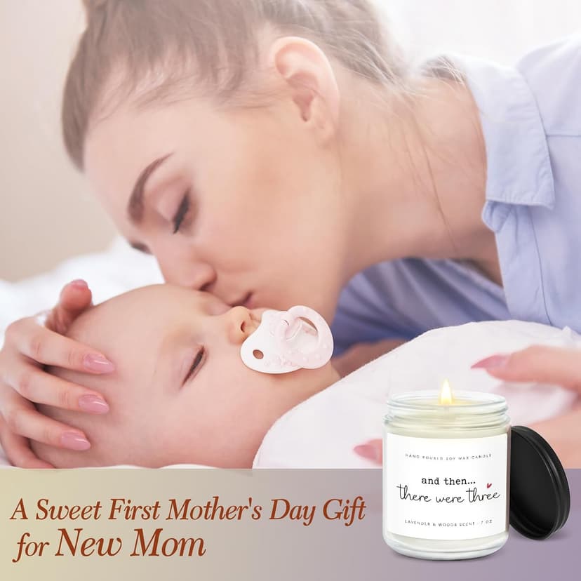 New Mom Gifts, Postpartum Gift for Moms, Gift for New Moms After Birth, New Parents Gifts for Couple, First Time Mom to Be - Lavender Scented Candle 7oz B0FG26C97G