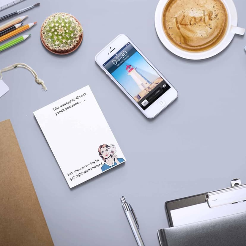 DUGUTUL 4 Funny Novelty Memo Pads,4 x 5.5 in(10x14cm),200 sheets,Coworker Gifts for Women,Funny Notepads for Office,Women Office Note Pad,Perfect Novelty gift for Boss,Coworker,Friend or Family(A)