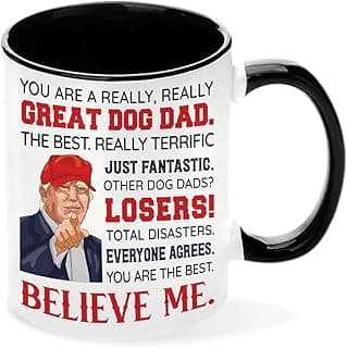 Dog Dad Christmas Gift - Dog Dad Gifts For Men - DogFather Gifts - Pet Lover Owner, Fur Papa Present Idea - Christmas, Birthday, Father's Day Gift for Pet Lovers - Ceramic Mug 11 Oz