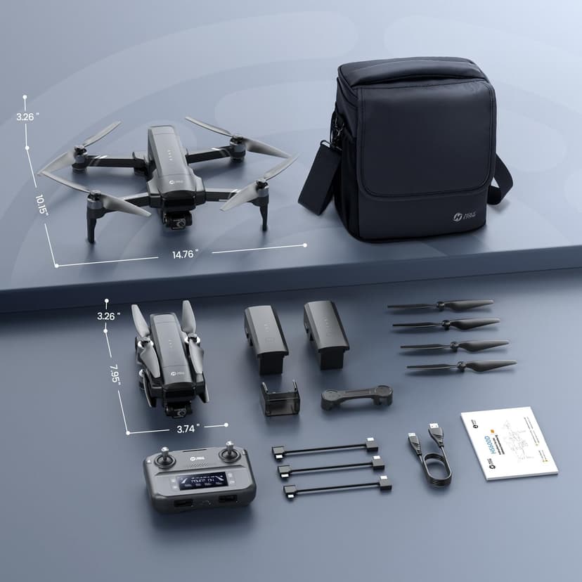 Holy Stone Sentinel HS600D 3-Axis Gimbal Drone with Camera for Adults, Professional 8K Photo, Level-6 Wind Resistance, 6KM Transmission, 80-Min Flight, Smart Track, Auto Return & Beginner Mode