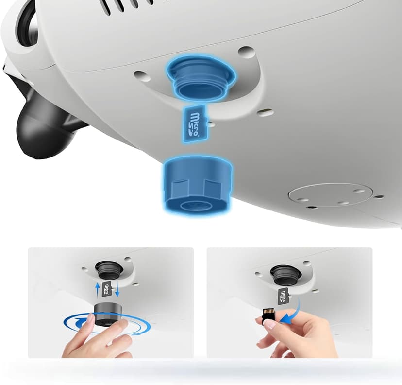 【2025 New】V-EVO 4K60FPS Underwater Drone Kit with Removal SD Card, QYSEA AI Vision Lock 360° Omnidirectional Movement Underwater ROV with Depth Hold, Portable Robot with VR Control, Posture Lock