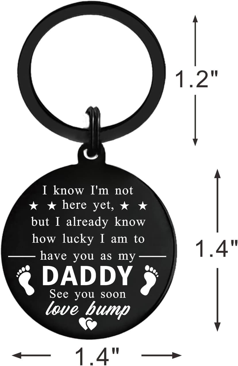 New Dad Gifts, First Time Dad Gifts, Christmas Daddy To Be Gift Keychain, Expecting Daddy Gift, Pregnancy Announcement for Daddy Level Unlocked, Fathers Day