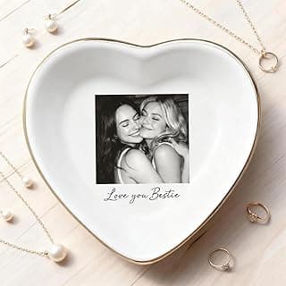 My4gifts Personalized Besties Photo Jewelry Dish, Sisters Jewelry Dish, Custom Besties Gifts, Bff Gifts, Friendship Gift, Best Friend Gift for Women, Custom Jewelrys Plate, Birthday, Christmas/2 B0GFCRMT8Q