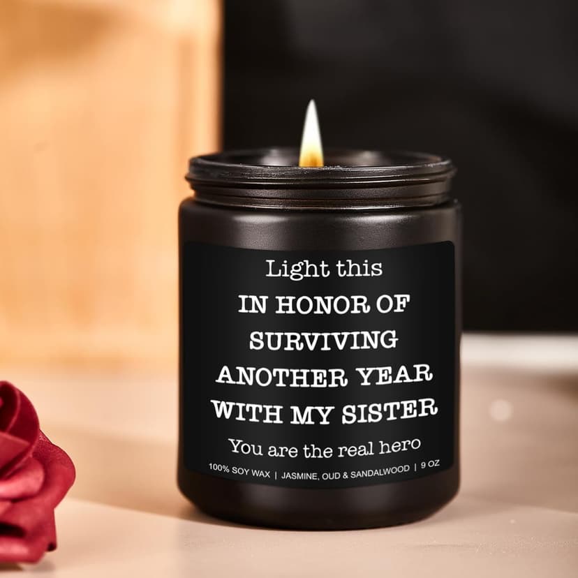 Funny Scented Candle - Brother in Law Gifts, Christmas, Stocking Stuffers, Birthday, Cool Gifts for Brother in Law, Best BIL - 9 oz Jar Candle, Soy Wax