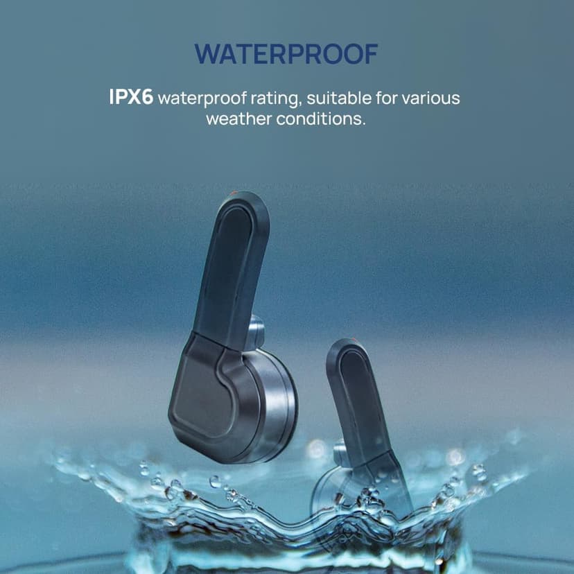 Half Face Motorcycle Helmet Headset, Wireless Bluetooth Headphone for Cycling IPX6 Waterproof AI Voice Assistant Magnetic Install 2 Speaker NO Intercom Function