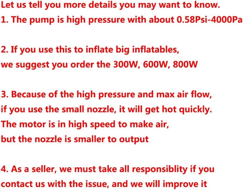 BOMPOW Electric Air Pump for Inflatables Air Mattress Pump Bed Pool Toy Raft Boat Quick Pump Black (AC Pump(130W))