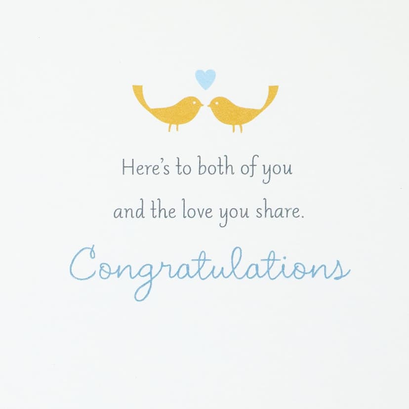 Hallmark Wedding Card (Removable Keepsake Wooden Heart Ornament)