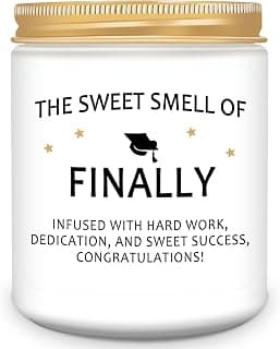 Homsolver Funny Graduation Gift for Her Him, College, High School, Masters Degree, Phd, Nurse Graduation Gifts for Women & Men, Scented Candles B0GD6TWT8M