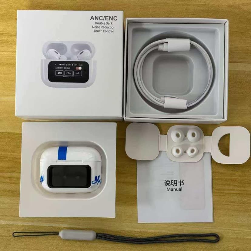 UNVO Wireless Earbuds with Intelligent Noise Reduction,Wireless Earbuds, Bluetooth 5.4 Headphones with Multifunctional Touch Screen, Hi-Fi Stereo Ear Buds with ANC+ENC Noise Cancelling Mic