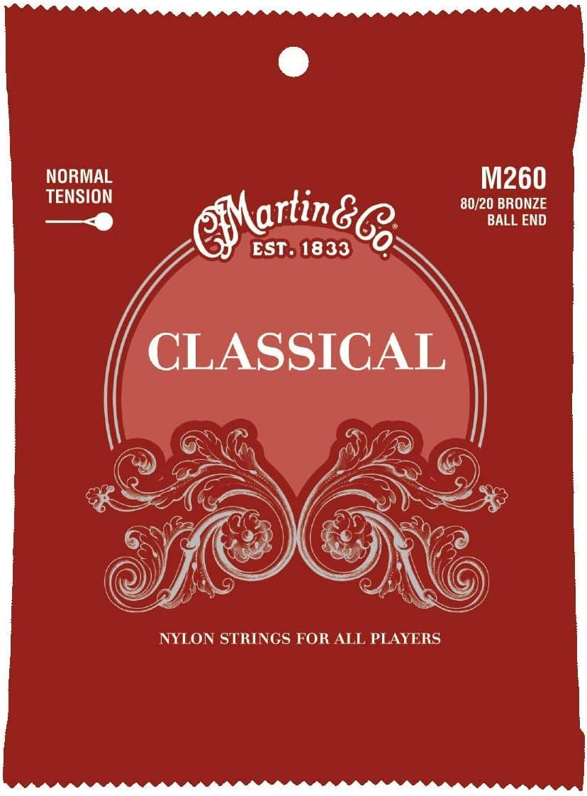 MARTIN Classical Guitar Strings (M260), 80/20 Bronze