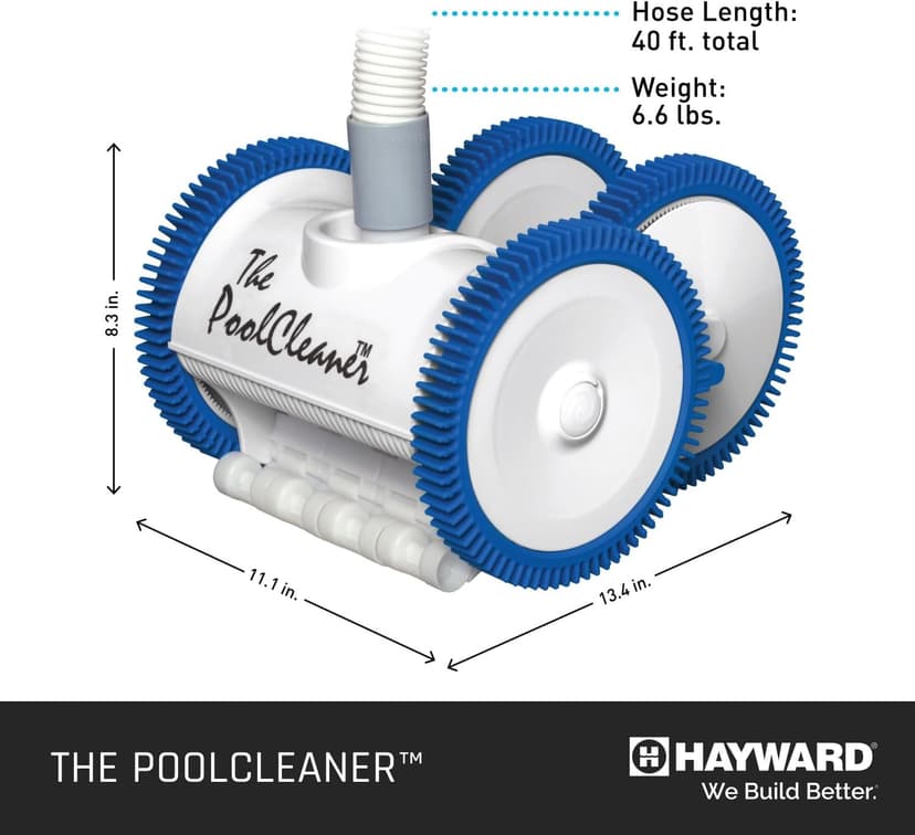 Hayward W3PVS40JST Poolvergnuegen Suction Pool Cleaner for In-Ground Pools up to 20 x 40 ft. (Automatic Pool Vaccum), White