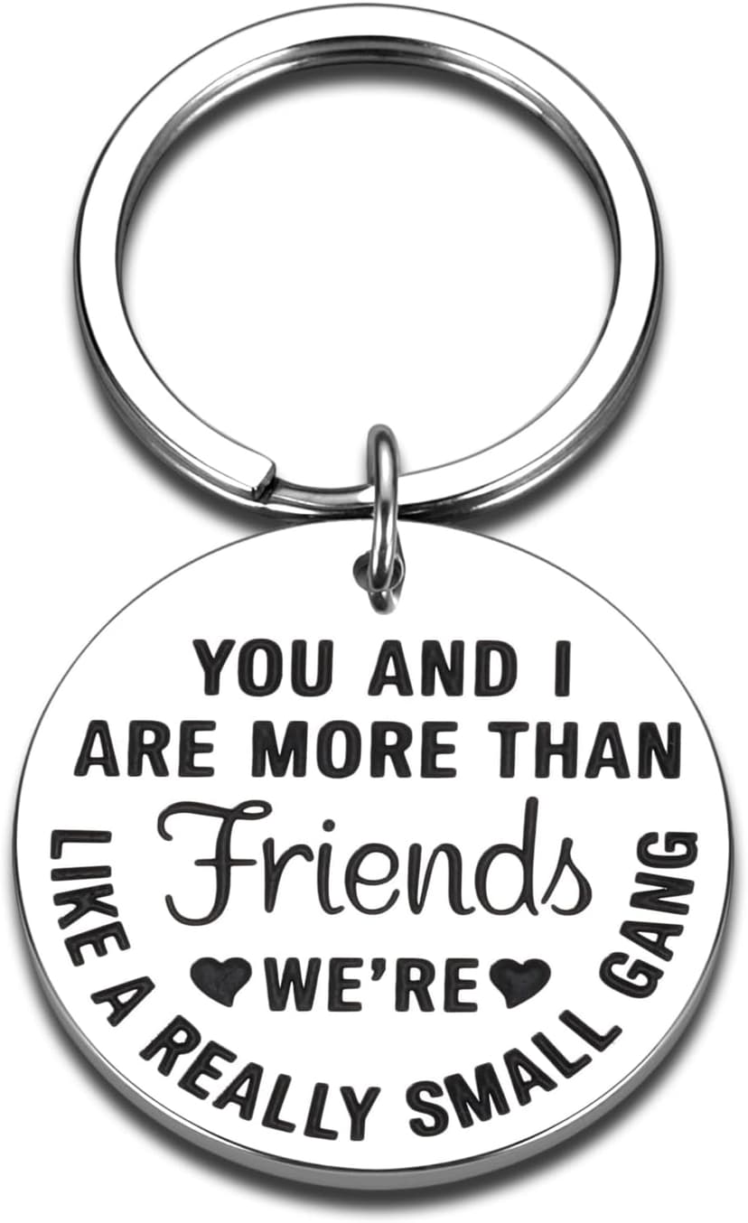 Funny Best Friends Christmas Gifts Ideas for Women Friendship Keychain Gift for BFF Best Friend Birthday Valentines Gifts for Women Men Coworker Teenage Girls Boys Sisters Brother Her Key Ring Sister
