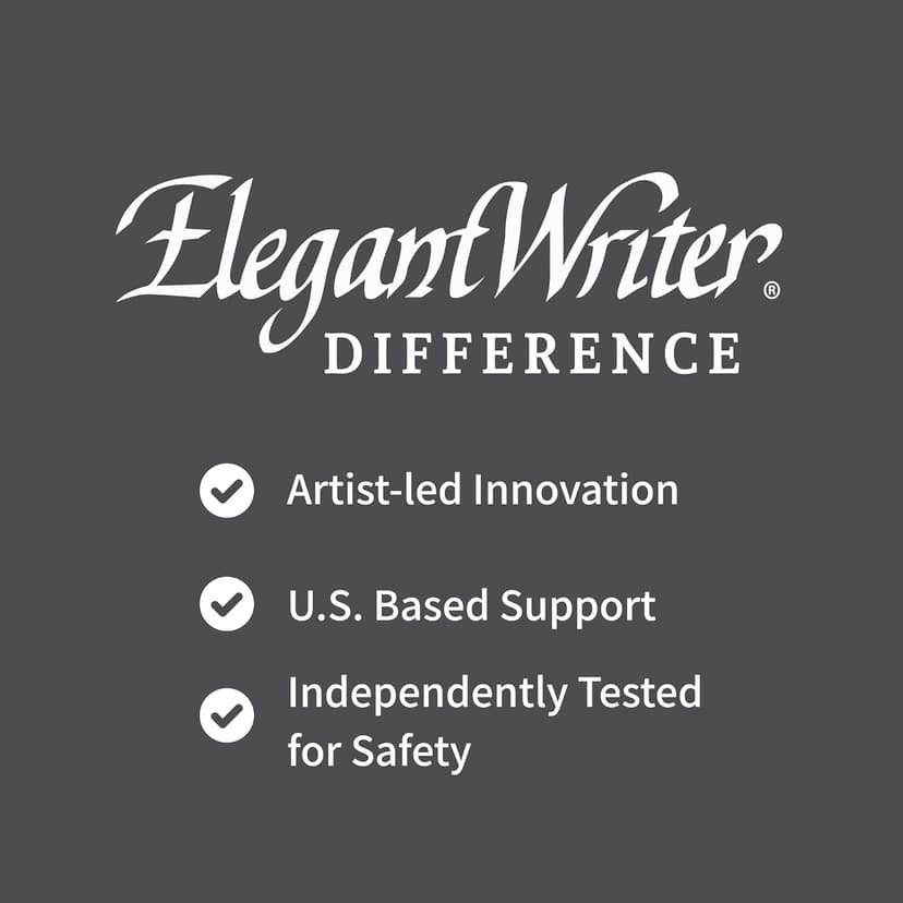 Speedball Elegant Writer Acid-Free Non-Toxic Water Based Calligraphy Marker, Chisel Tip, Assorted Size, Black, Set of 4