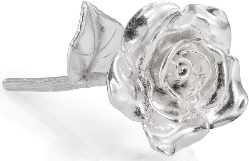 Tin Rose 10th Anniversary for Her Gift - Tin Gift 10 Year Wedding Anniversary for Wife Couples, Solid Pure Casted Everlasting Rose Tenth Decoration Aluminum for Him