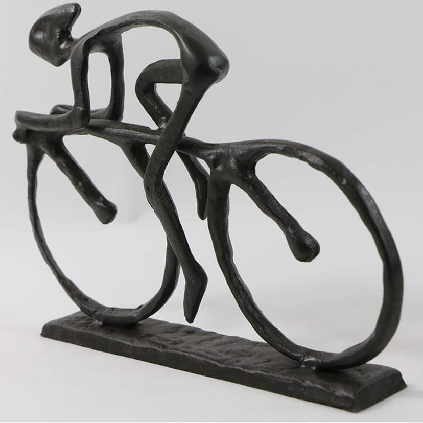 Cast Iron Art Sculpture Home Decoration Statue for The Bicycle Enthusiast Metal Figurine Art Home Décor for Runner Sportsman Cyclist Bicycle Enthusiast (4# Cyclist) B07QDYFNB8