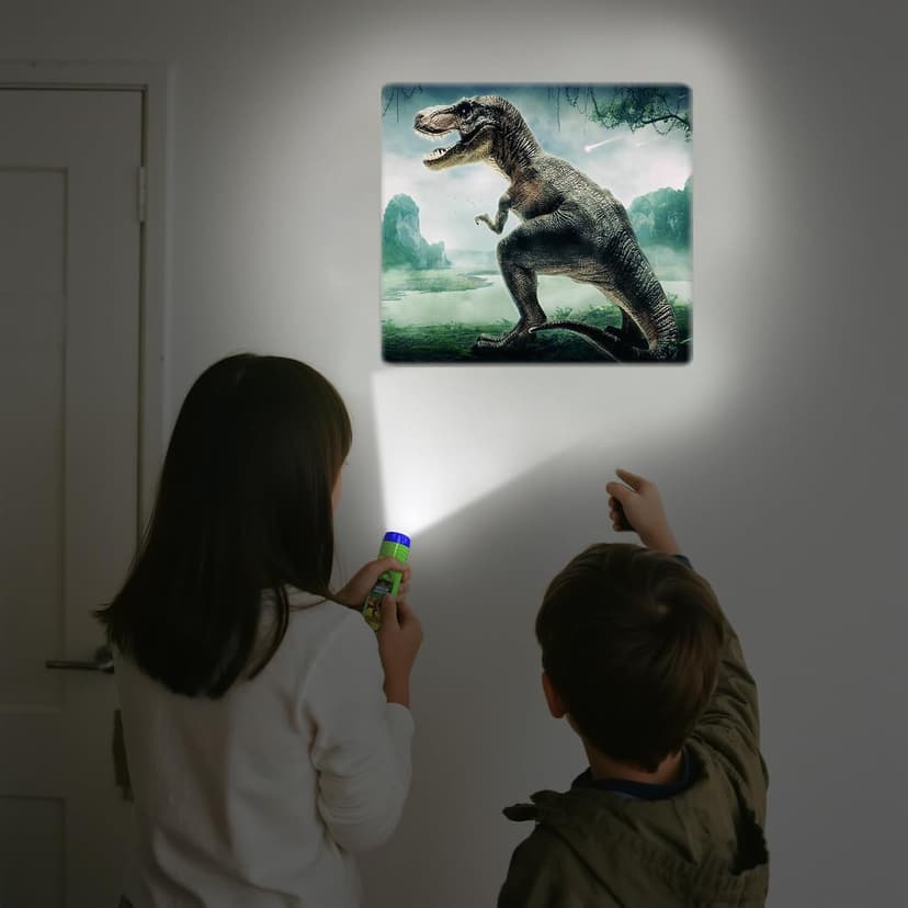 Pup Go Dinosaur Toys for Kids 3-7, Dinosaur Flashlight Focusable Projector Light with 24 Realistic Dino Images, Kids Night Light, Best Gift Cool Dinosaurs Toys for 3 4 5 6 7 Year Old Boys Girls