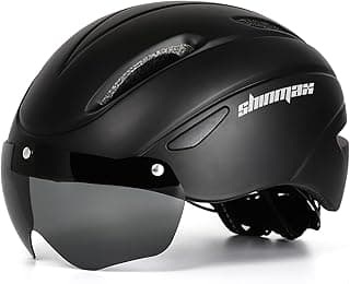 Shinmax Bike Helmet for Men Women, Bicycle Helmet with Detachable Magnetic Goggles Adjustable for Adult Road Biking Mountain Cycling Helmet