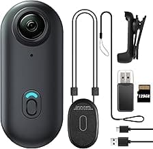 Meoilkolnm Mini Wearable Body Worn Action Camera, FHD 1080P, Thumb Size, Hands Free Recording with Premium Portable Camcorder Mount Anywhere for Security, Work, Guard, Travel, 128GB, Black