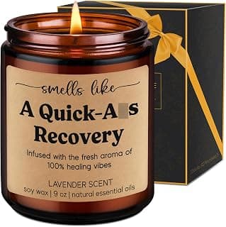 After Surgery, Cancer Comfort, Funny Sick, Hysterectomy, Chemo, Quick Recovery, Feel Better, Post Knee Shoulder Surgery Gifts LEADO Get Well Candle, Surgery Recovery Gifts for Women, Men, Get Well Soon B0DDTKLNSV