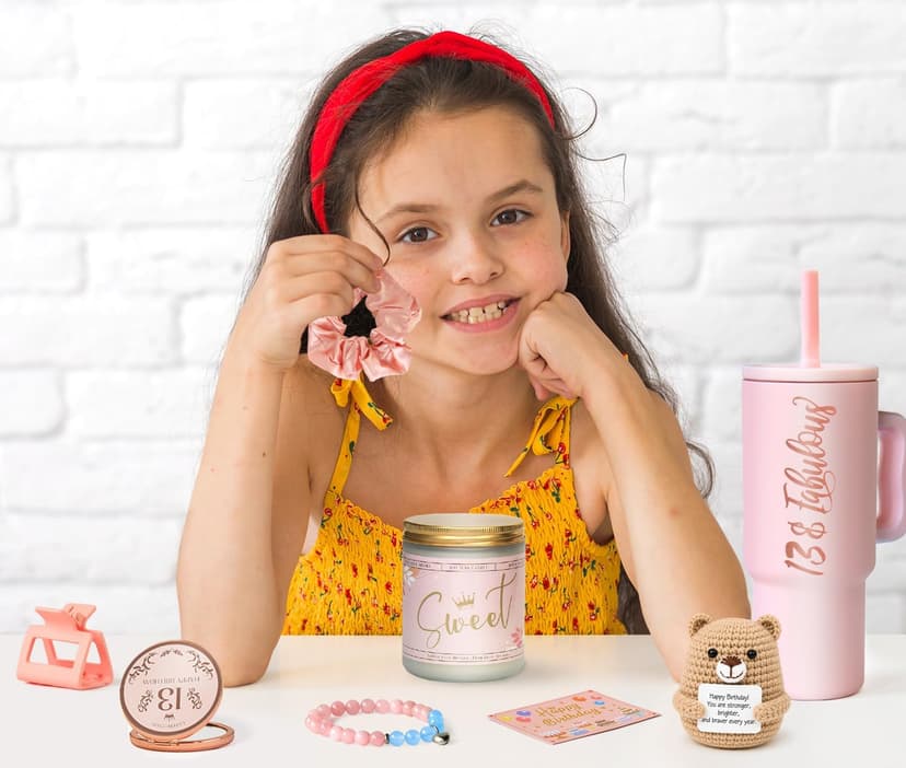 13th Birthday Gifts for Girls - 13 Year Old Girl Gifts Ideas for Offical Teenagers Girls - 13th Birthday Decorations Trendy Teen Girl Stuff - 11 Pieces Best Present for Daughter, Niece