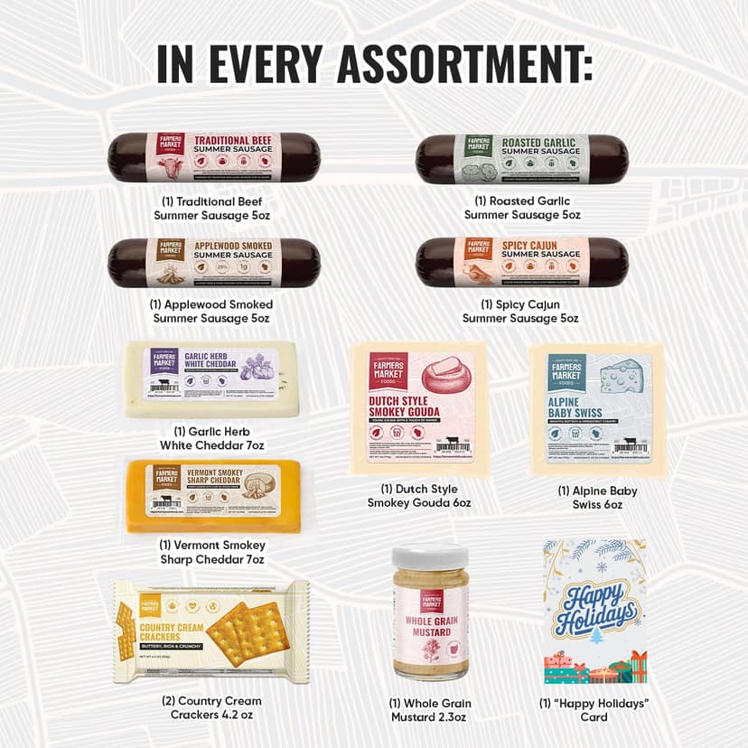 Farmers Market Gift Basket, Gluten Free, Keto, Paleo, Low Sodium, Zero Sugar, Christmas Charcuterie Board, Holiday Meat and Cheese Gift Baskets, Curated Selection