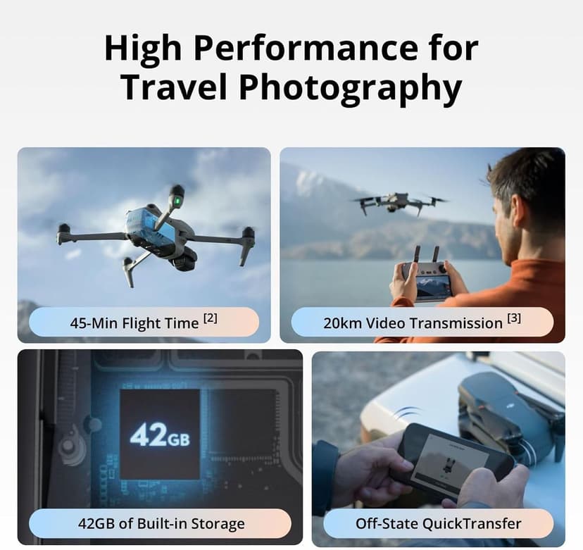 DJI Air 3S Fly More Combo (RC-N3), Drone with 1" CMOS Wide-Angle & Medium Tele Camera, 4K/60fps HDR Video, Nightscape Omnidirectional Obstacle Sensing & 3 Batteries for Extended Flight Time