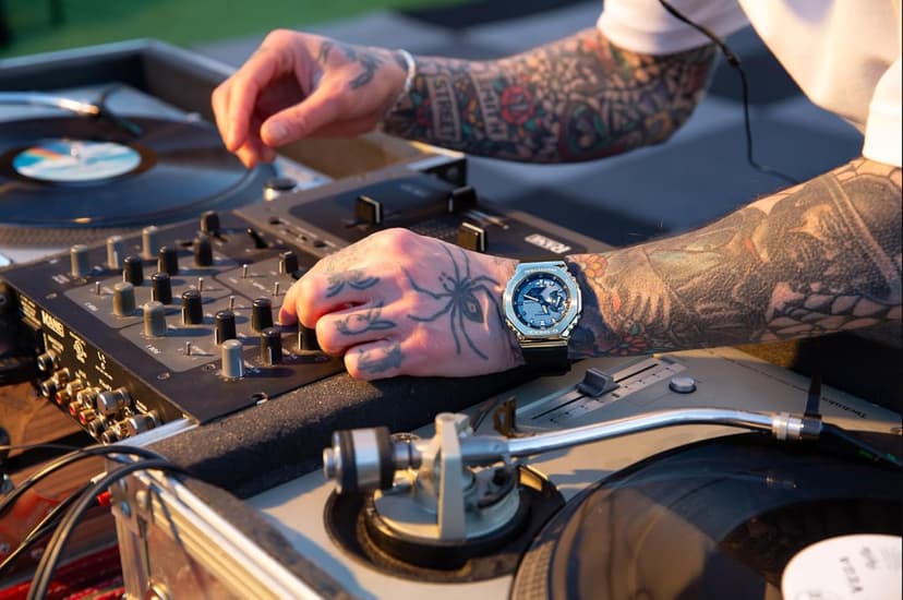 G-Shock Casio Metal Covered Octagonal Black Resin Band Watch GM2100-1A