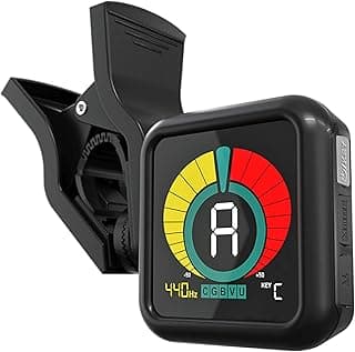KLIQ UberTuner, Professional Clip-On Tuner for Guitar, Bass, Ukulele, Violin, Mandolin, Banjo & All Instruments, Fast & Accurate Chromatic Tuning with Multi-Key Modes, Black