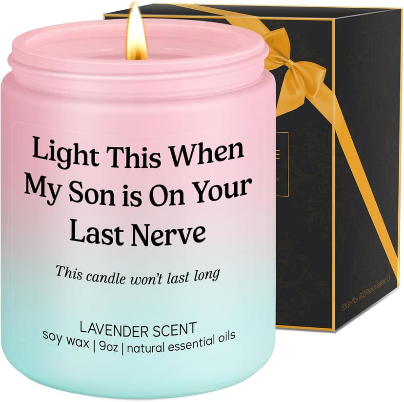 LEADO Candle, Daughter in Law Gifts - Funny Wedding, Birthday, Christmas Gifts for Daughter in Law, Sons Girlfriend, Future Adult DIL - DIL Presents from Mother, MIL, Mom - Bride, Bridal Shower Ideas