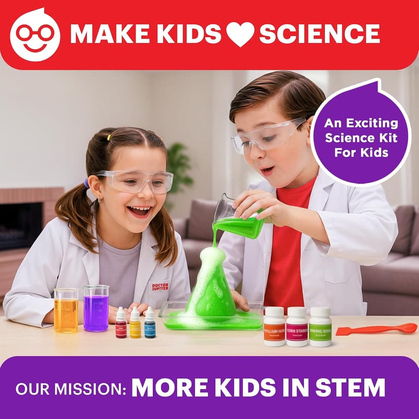 Doctor Jupiter My First Science Kit for Kids Ages 4-5-6-7-8 | Christmas, Birthday Gift Ideas for 4+ Year Old Boys & Girls | Toy Stem Kit with 100+ Experiments | Learning & Educational Projects