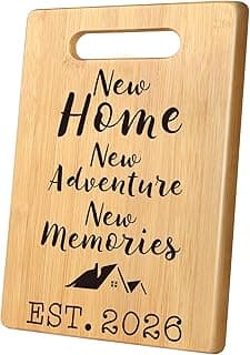 MY-ALVVAYS House Warming Gifts New Home, Perfect House Warming Gifts, New Home Gift Idea for Women Men Homeowner, New Apartment Essentials, New Home New Adventure New Memories 2026 Cutting Board B09C8LPH15