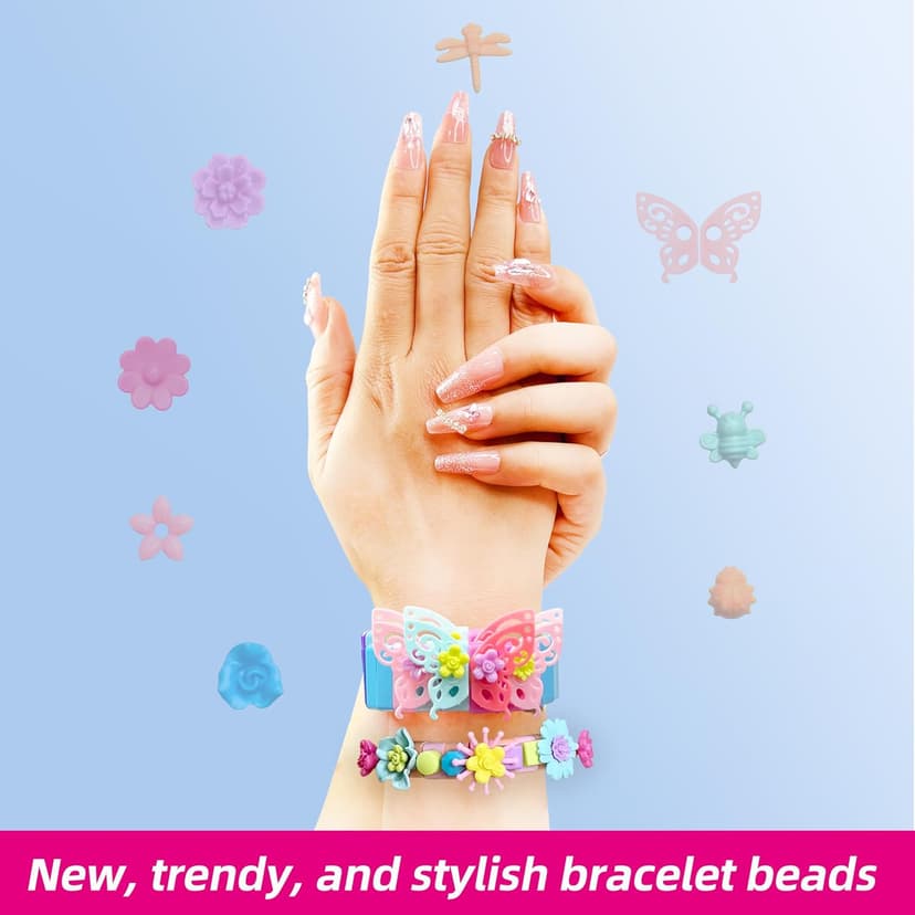 Coiinala Friendship Bracelet Making Kit for Ages 7+ Girl, 488-Piece DIY Charm Rubberband Bracelets Maker with Charm & Stickers, Craft Supplies Arts Maker Jewelry Making kit for Girls B0FCRF8D9B