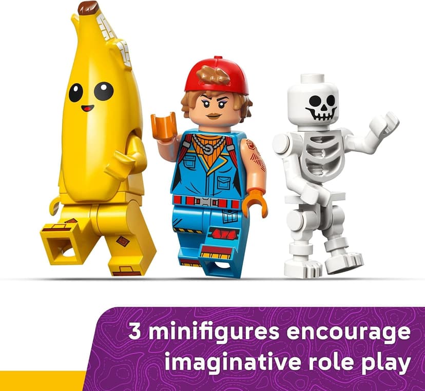 LEGO Fortnite Peely & Sparkplug’s Camp Kids Toy - Pretend Play and Video Game Building Set for Girls & Boys, Ages 7+ - Fortnite Toy Figures Peely, Sparkplug, & More - Gift Idea for Birthdays - 77075 B0DRW647G6