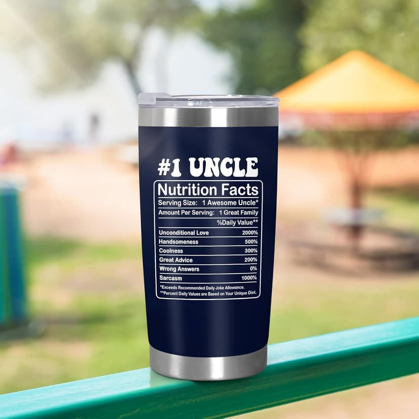 Christmas Best Uncle Gifts for Men - Cool Uncles Club 20 oz Stainless Steel Cup Insulated Travel Tumbler with Lid - Uncle Birthday Gifts for Brother, Presents for Men