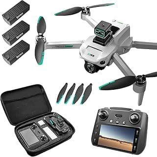 4K GPS Drone with Camera for Adults - 5G Remote Controller with 5.9 Inch Screen,Under 249g,Obstacle Avoidance, 60 Min Flight, Foldable Drone for Adults Beginners.(white)