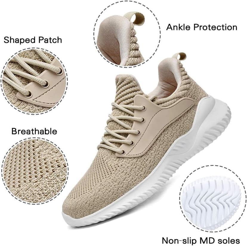 Akk Womens Walking Shoes - Slip On Tennis Running Shoes Memory Foam Lightweight Work Sneakers for Indoor Outdoor Gym