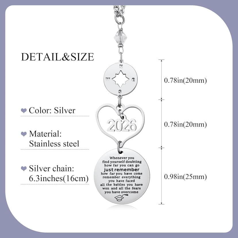 Graduation Gifts Car Rear View Mirro Accessories Hanging Pendant B0DZX58KSK