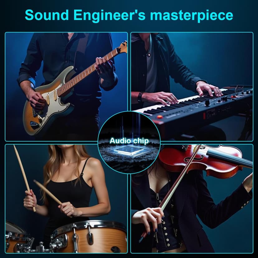 Sovvid Wireless Guitar System 2.4 GHz with Magnetic Charging Case Wireless Guitar Transmitter Receiver for Guitar Bass Electric Instruments