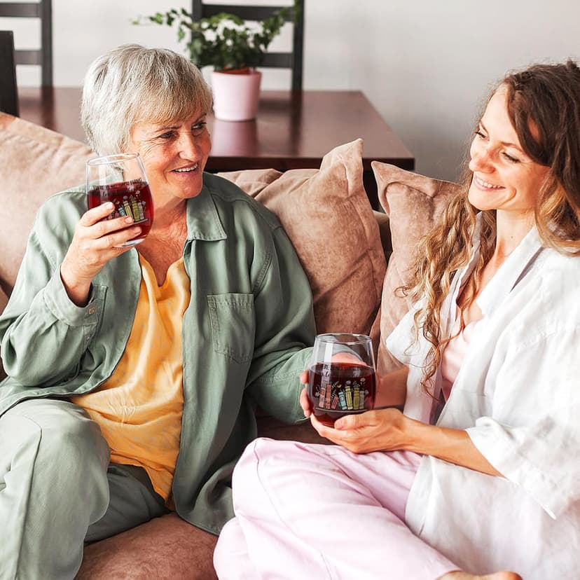 Futtumy Gifts for Book Lovers Women, Book Lover Wine Glasses 17oz, Gifts for Readers Book Lovers, Funny Reading Bookish Book Lovers Gift for Birthday Christmas Mother's Day