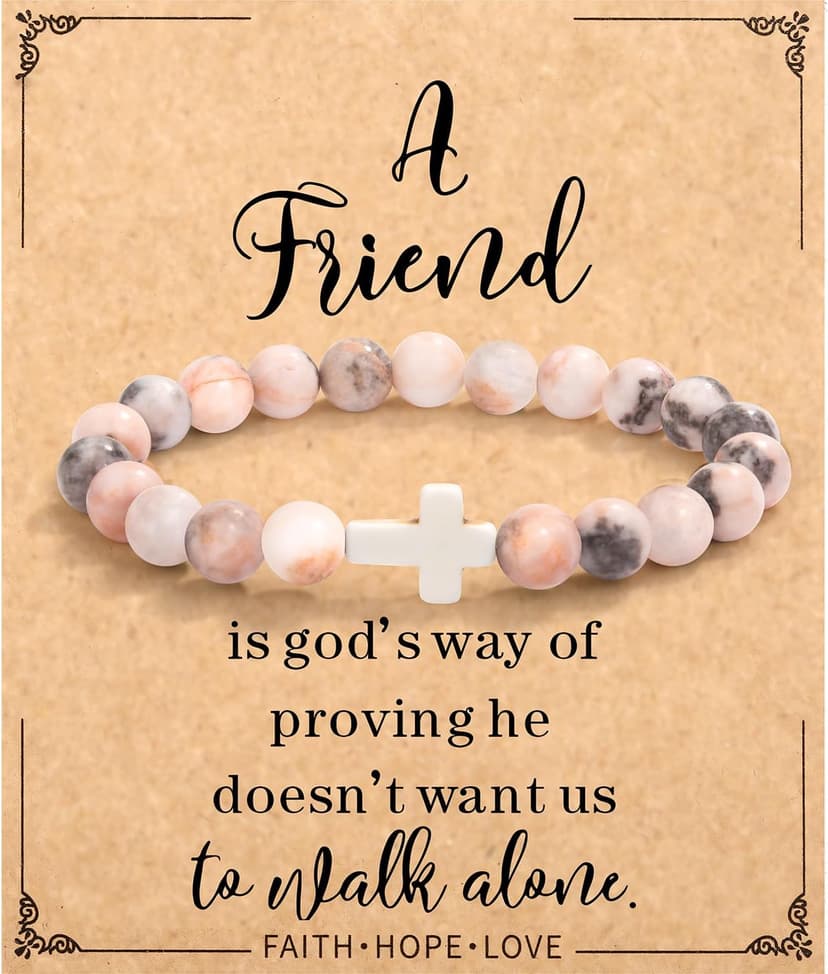 Christian Mothers-Day Gifts for Women, First Communion Confirmation Graduation Gifts Religious Cross Bracelet for Mom/Daughter/Friend/Sister/Grandma/Granddaughter/Godmother/Her, Inspirational Birthday Faith Based Jesus Jewelry