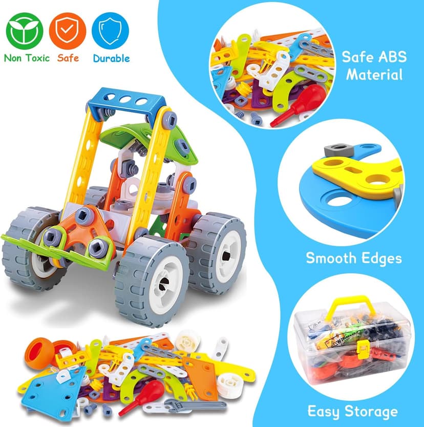 10 in 1 STEM Toys for 4 5 6 7 8+ Year Old Boy Girl Birthday Gifts Building Toys for Kids Ages 4-8 5-7 6-8 Preschool Educational Stem Activities for Boys 3-5 4-6 8-10 Creative Games Christmas Idea Gift
