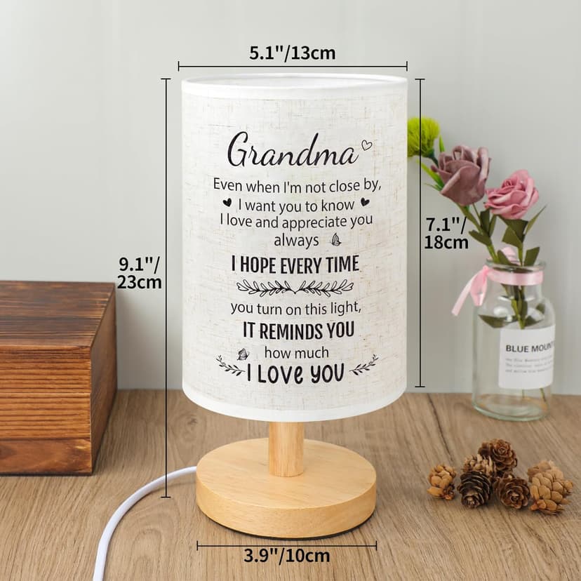Grandma Birthday Gifts, Mothers Day Grandmother Long Distance Gifts from Granddaughter, Grandmother Desk Bedside Lamp Home Decor from Grandkids