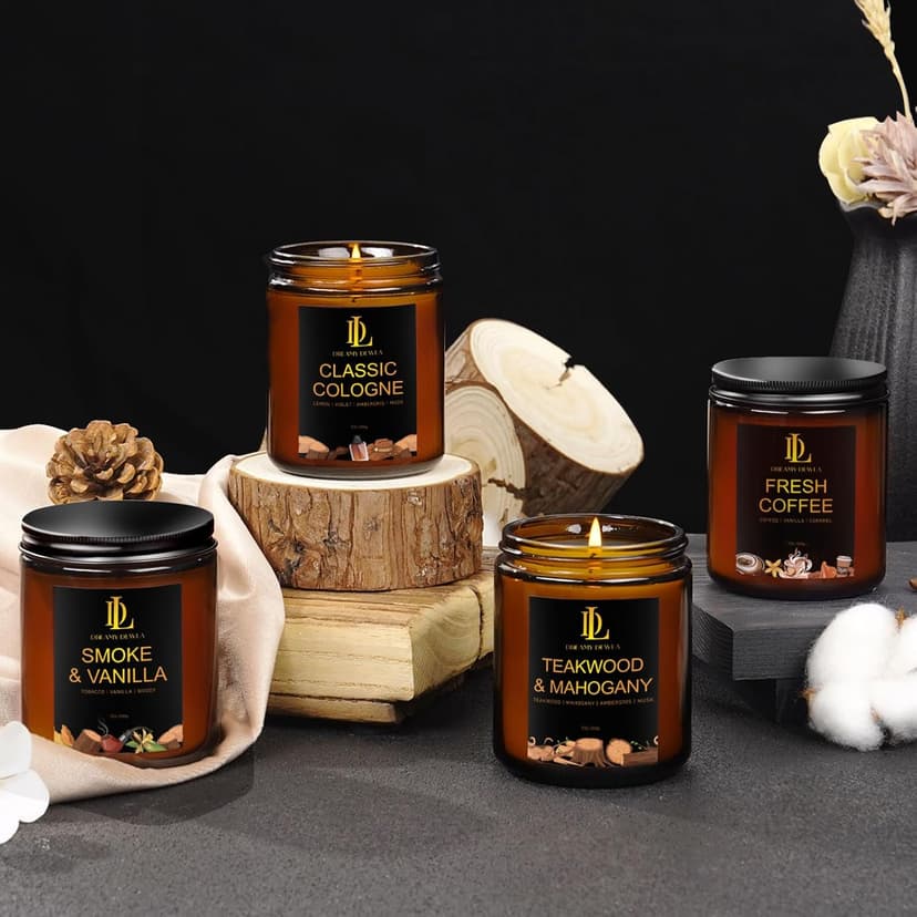 Fresh Coffee Candles, Coffee Scented Candle, Natural Soy Candles for Home Scented, Long Lasting with 50 Hour Burn Time, Gifts for Men Women B0F21RT1BQ