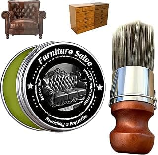 Leather & Furniture Repair Salve with Brush, Original Leathers Recoloring Balm Wood Cleaner, Wood Polish Wax, Household Upholstery Maintenance Kit for Home, Sofa, Car Seats