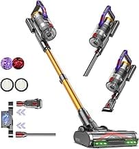 KIPMAX Cordless Vacuum Cleaner, 50KPa 550W Stick Vacuum for Home, 70Mins Anti-Tangled Vacuum Cleaner for Pet Hair/Carpet/Floor, Self-Standing Vacuum with Rechargeable Battery, LED Display&Aromatherapy